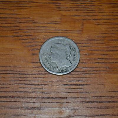 1865 III THREE CENT PC CIVIL WAR ERA
