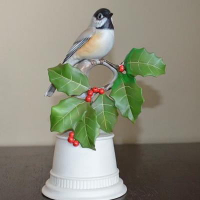 1960'S BOEHM BLACK CAPPED CHICKADEE 8" TALL