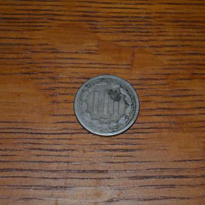 1865 III THREE CENT PC CIVIL WAR ERA