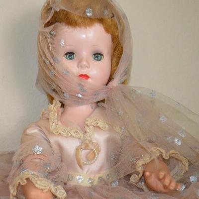 Antique hard plastic doll 15" tall