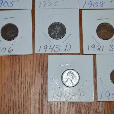 17 INDIAN HEAD AND WHEAT PENNY LOT