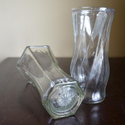GLASS FLOWER VASES CLEAR