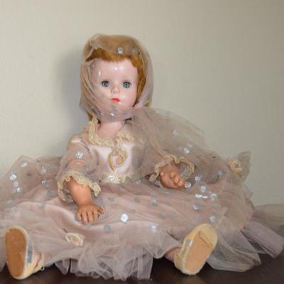 Antique hard plastic doll 15" tall