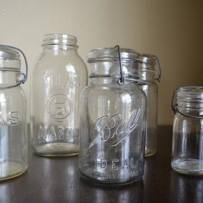 VINTAGE GLASS JARS