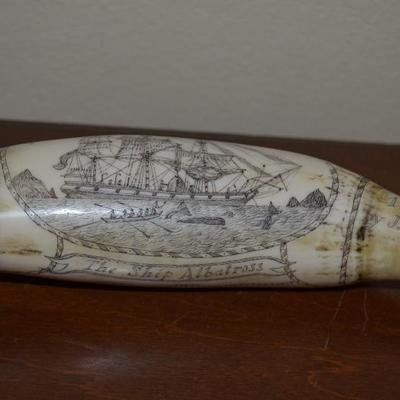 Scrimshaw Faux Whales Tooth