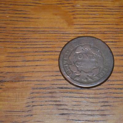 1854 LARGE CENT 1 PENNY
