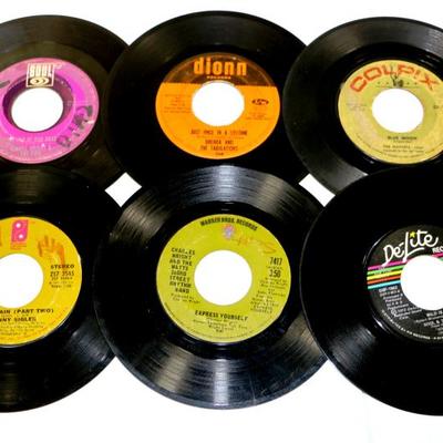 60 Vintage 45's Records Lot - Great Titles - Lot #724-71