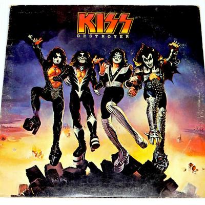 KISS Rock And Roll + Destroyer 2 Original LP Vinyl Records Set Lot #724-63
