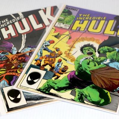 The Incredible HULK #306 #308 Marvel Coimcs c. 1984 Lot #724-35