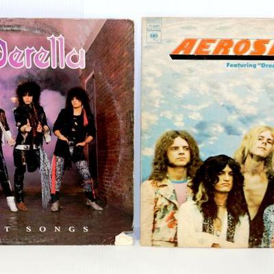 4 Heavy Metal LP Records Set Aerosmith ZZ Top Cinderella - Lot #724-67