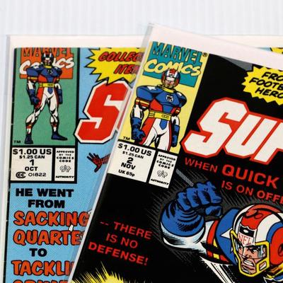 SUPER PRO #1 #2 Marvel Football Comic Books Set #724-14