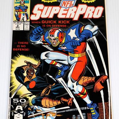 SUPER PRO #1 #2 Marvel Football Comic Books Set #724-14