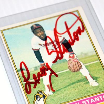 Leroy Stanton Autographed Baseball Card Topps #152 1976 Lot #724-23