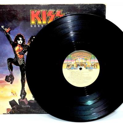 KISS Rock And Roll + Destroyer 2 Original LP Vinyl Records Set Lot #724-63
