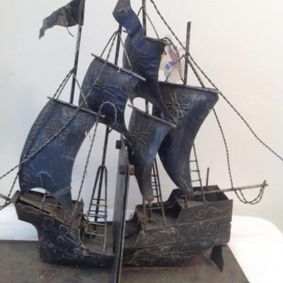Large Pirate Ship Book Ends 16 x 8 x 5