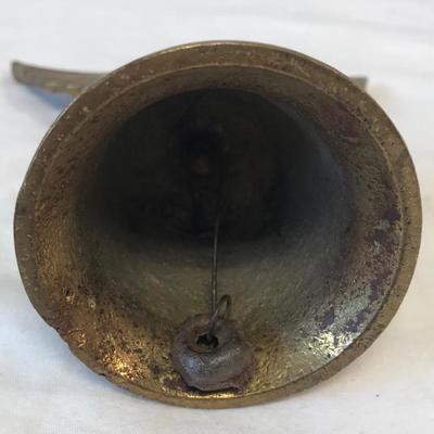 Robust Gilt Brass Bell W/ Eagle Top