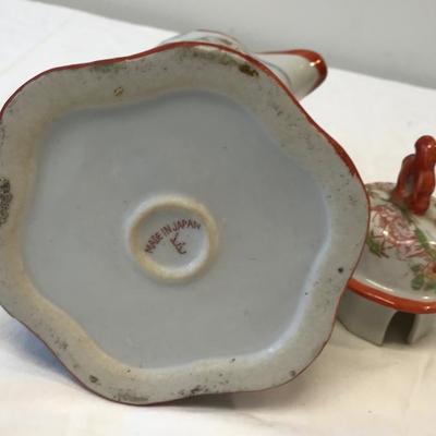 Antique Japanese porcelain Teapot W/Lid STAMPED