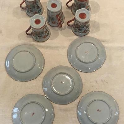6 Japanese matching Tea Cups & Saucers