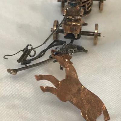 Vintage Miniature Horse & Carriage Fire Truck