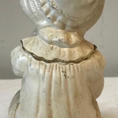 White Gilt Decor Sitting Baby Figurine