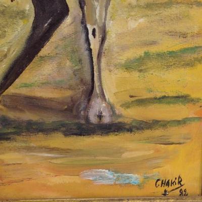 Signed CHAKIR 1988 Oil Painting
