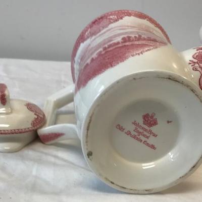 Johnson Brothers Old British Castles Pink Coffee Pot