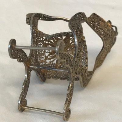 Vintage Miniature Silver High Chair
