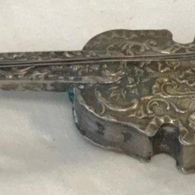 Vintage Miniature Silver Cello/ Violin 