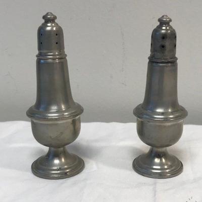 Empire Pewter Weighted Silver Plate Salt & Pepper