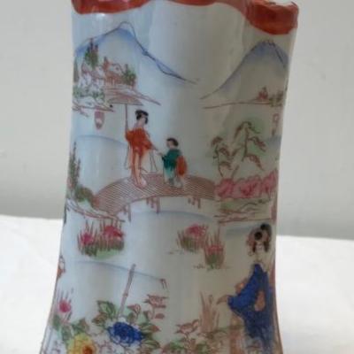 Antique Japanese porcelain Teapot W/Lid STAMPED