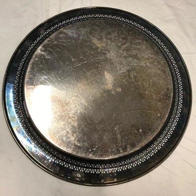 Vintage Silver Plate Floral service tray
