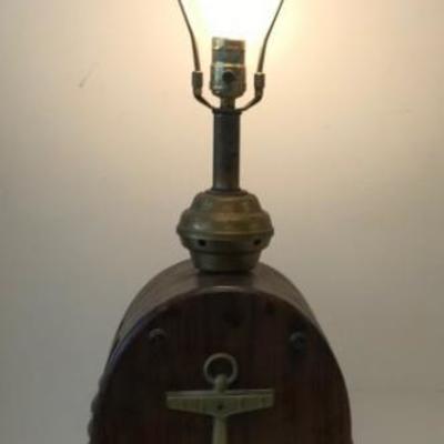 Vintage Block & Tackle Pulley lamp W/ Anchor