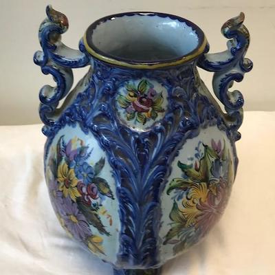 Vintage Vestal Alcobaca Portugese Vase &Cover