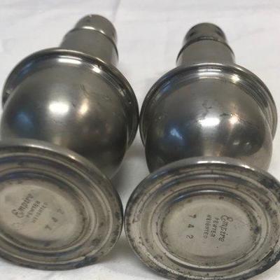 Empire Pewter Weighted Silver Plate Salt & Pepper