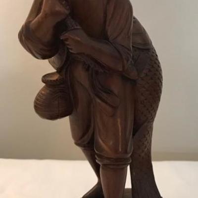 Chinese Fisherman Figurine