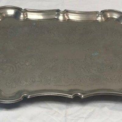 Vintage NRR Silver Plate Serving Tray with handles