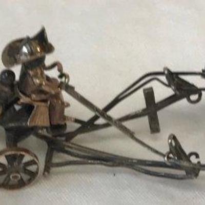 Vintage Miniature Horse & Carriage Fire Truck