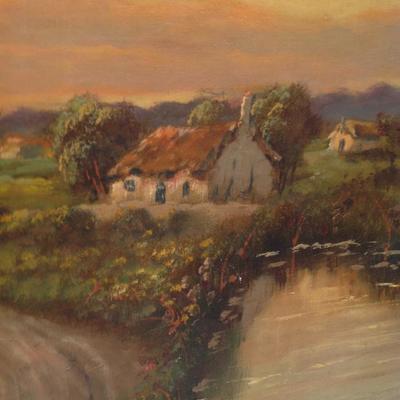 LISTED ARTIST Signed George Fields Painting 24 x 36