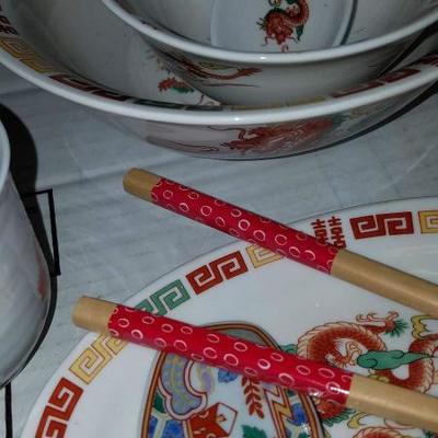 Dishes - with Chinese Set