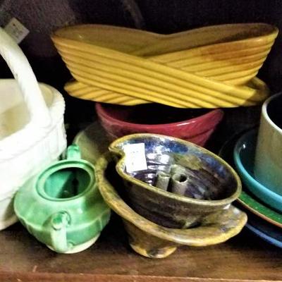 Lot 31: Misc. Vases, Planters, Dishes, Etc.