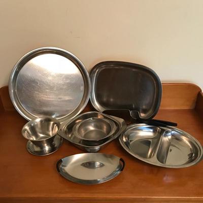 Lot 15 - Mid-Century Stainless Partyware