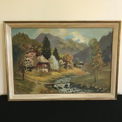 Lot 59 - E Mushoff Oil Painting