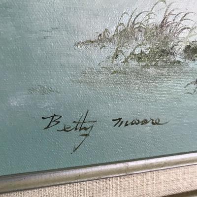 Lot 45 - Signed Betty Moore Beach Scene