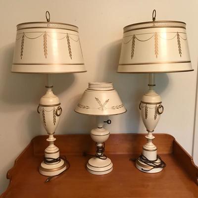 Lot 1 - Metal Lamp Trio