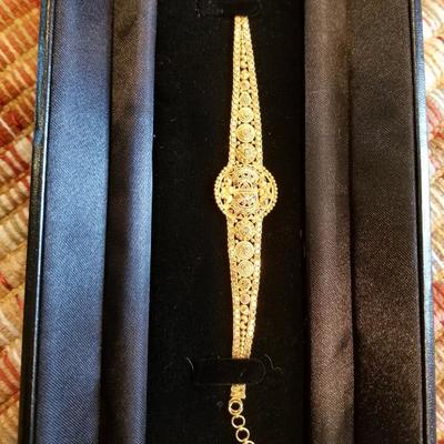 21k Gold Indian Bracelet Handmade in Iran No Reserve!