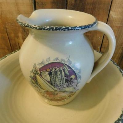 Casey Pottery, Marshall, TX Water Pitcher and Basin
