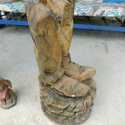 Chainsaw Carved Cowboy Boots 25