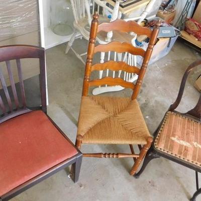 Set of Three Chairs of Various Styles and Eras