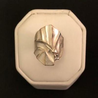 Sterling, Bjorn Lapponia Finland Sterling Silver Mid Century Modern Ring