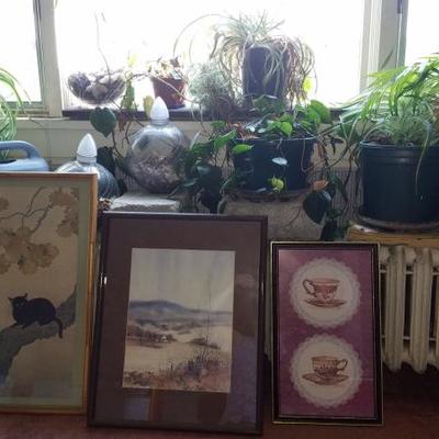 Houseplants and Artwork